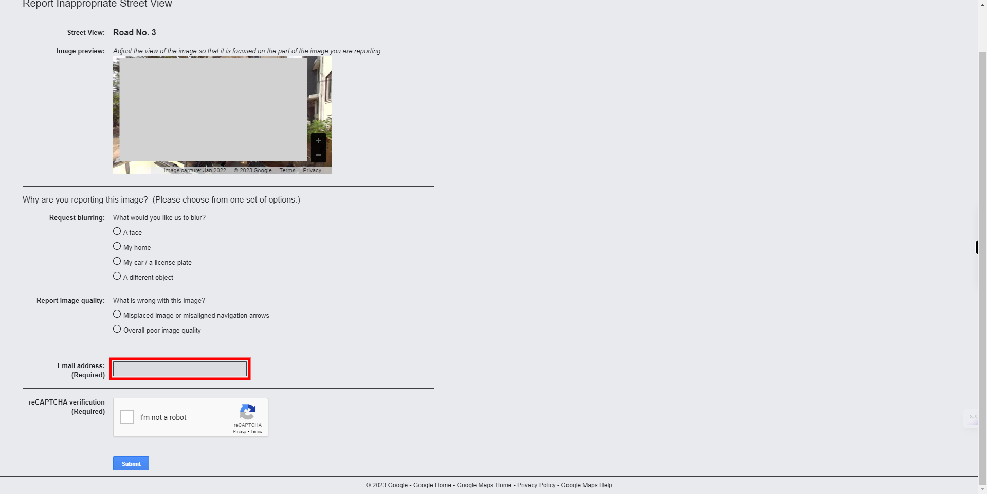 Google Maps: Report Inappropriate Image