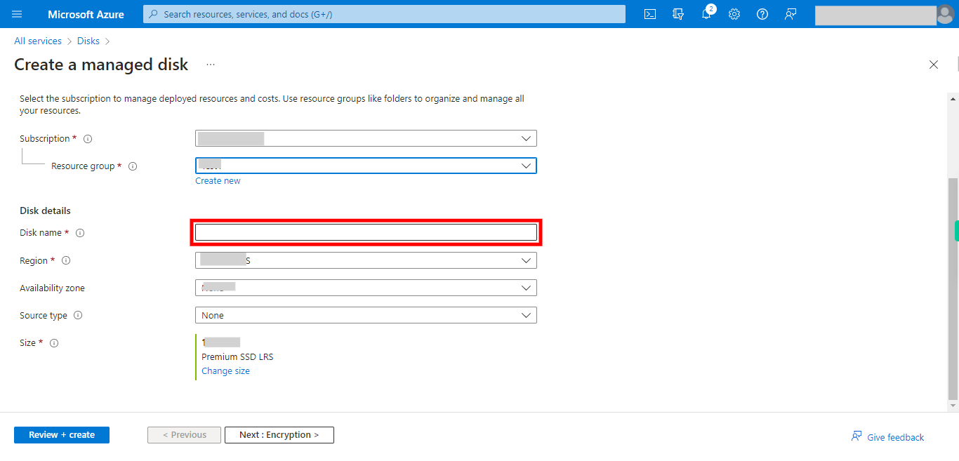 Create a managed disk - Microsoft Azure