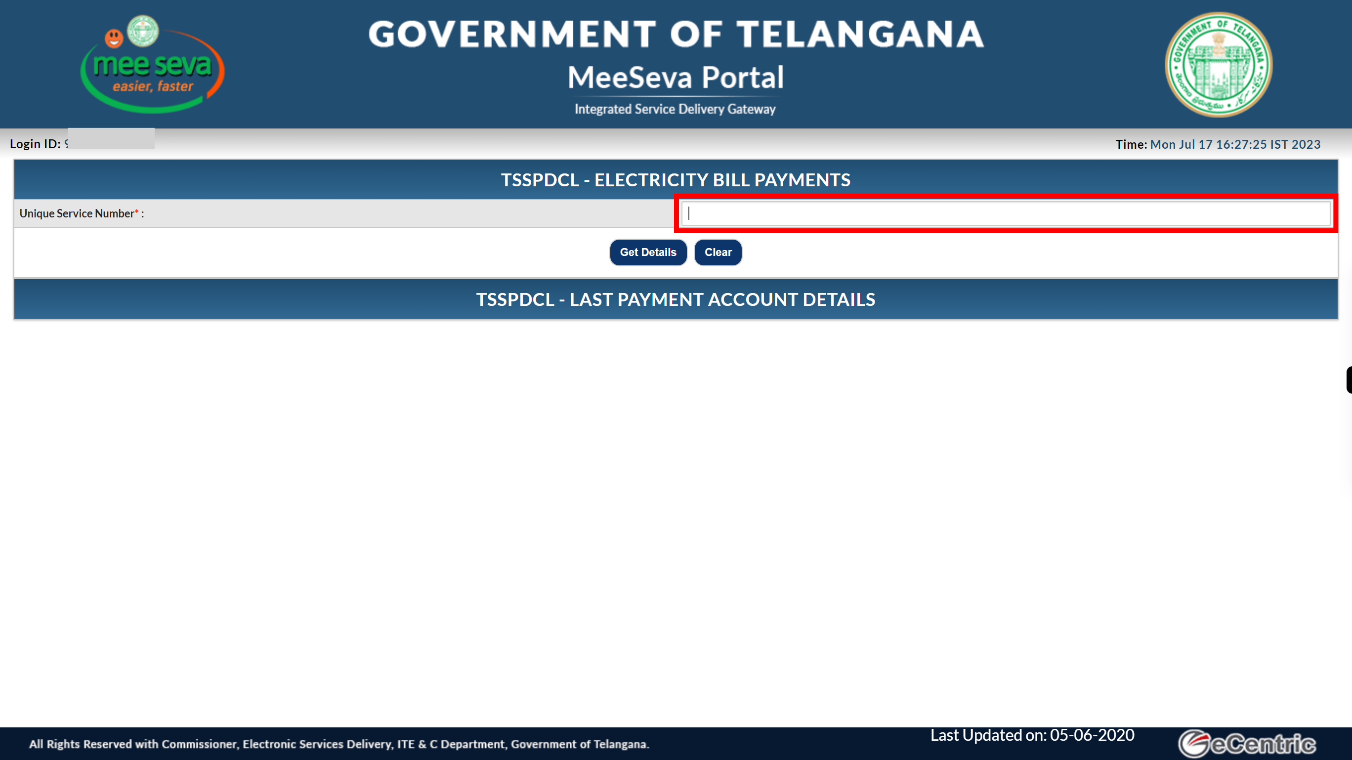 TSSPDCL - ELECTRICITY BILL PAYMENTS