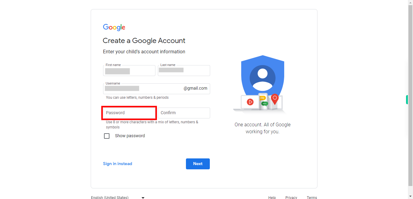 Create your Google Account